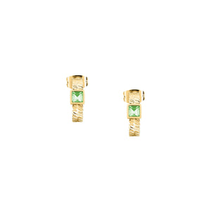 morellato 18k gold plated gioia earring hoop stainless steel yg crystal �1.3cm