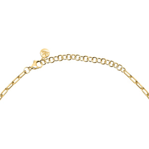 morellato 18k gold plated paillettes necklace  heart tag  40+5cm