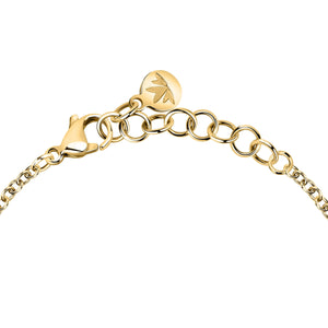 morellato 18k gold plated torchon bracelet  with crystals 1pc  16+3cm