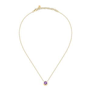 semipreziose necklace silver 925 yellow gold plated 40+5cm ame