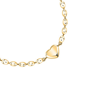 morellato 18k gold plated intrecci bracelet heart stainless steel yg 16+3cm