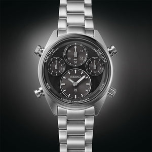 seiko prospex speedtimer �black on black� one hundredth of a second  solar chronograph