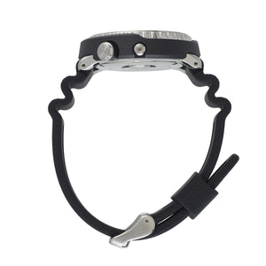 seiko prospex street series solar stainless steel black dial rubber strap watch