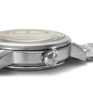 seiko prospex automatic alpinist modern re-interpretation ivory dial, 38mm 20 bar, bracelet watch