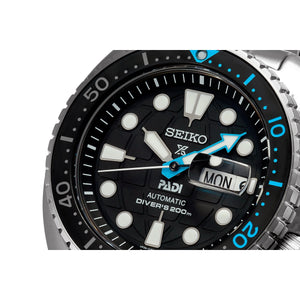 seiko prospex padi edition automatic black  dial 45mm, 200m bracelet  watch