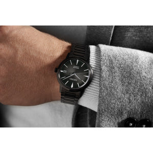 seiko presage cocktail time: �the black velvet� black ion plated watch