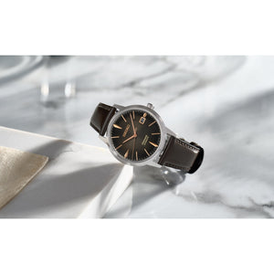 seiko presage cocktail time: �the irish coffee� leather strap watch
