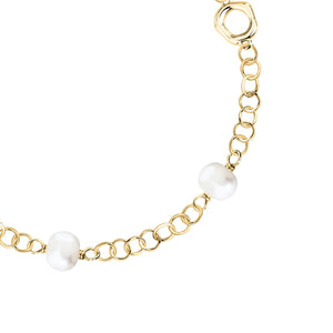 morellato silver perla bracelet silv925 yg pearl 5-5.5mm 16+3cm