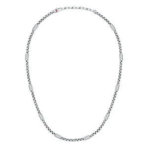sector basic necklace. polished stainless steel 55cm