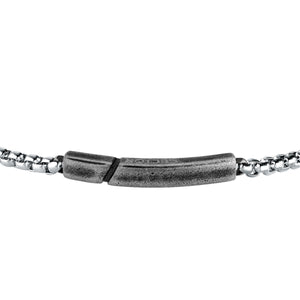 sector basic bracelet with tag vintage finishing stainless steel 22cm