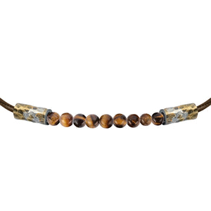 sector bandy bracelet black with tiger eye stone