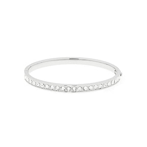 ted baker-clemara: hinge crystal bangle silver/crystal