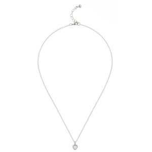 ted baker-crystal heart pendant silver/crystal