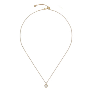 ted baker hannela: crystal heart pendant gold & clear crystal