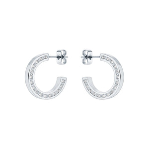 ted baker crystal hoop silver earrings