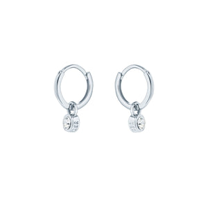 ted baker sinalaa silver tone crystal huggie