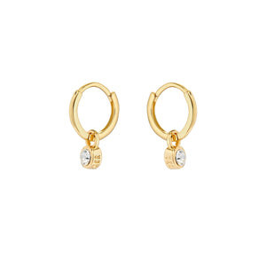 ted baker sinalaa gold tone crystal huggie