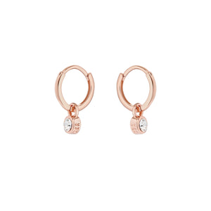 ted baker sinalaa rose gold tone crystal huggie