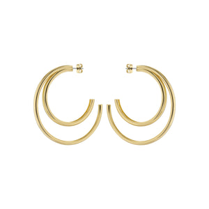 ted baker helinaa large double hoop earring gold tone