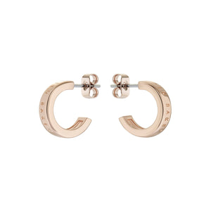ted baker helanna  nano logo hoop earring rose gold tone