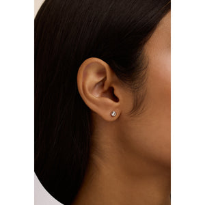 ted baker sinee: mini crystal stud earrings, silver tone, clear crystal
