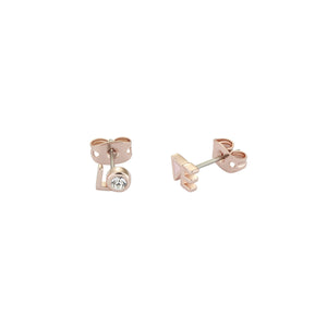 ted baker liinah lo-ve stud earring baby pink, clear crystal