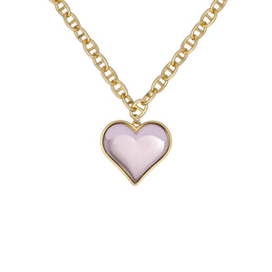 ted baker haydenn: heart of glass large pendant gold tone lilac