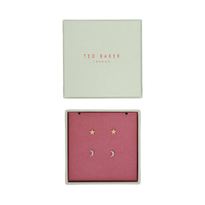 ted baker melanyy: celestial stud earring gift set gol and silver tone clear crystal