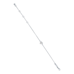 ted baker hansa: crystal heart bracelet silver  & clear crystal