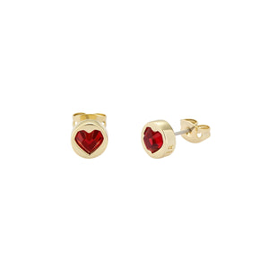 ted baker heartan: heart rock gold tone stud earrings