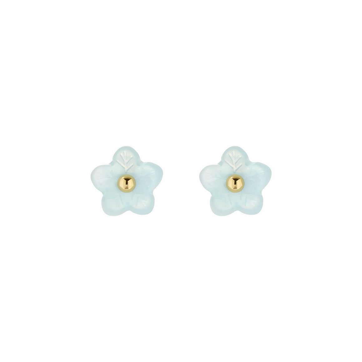 ted baker wildela: flower stud earrings gold tone, mint