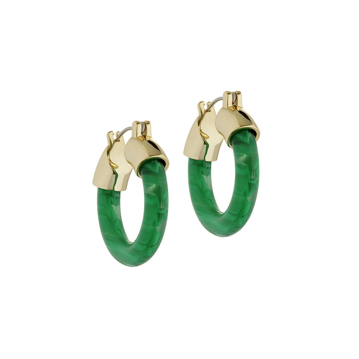 ted baker marblla: hoop earrings gold tone, green