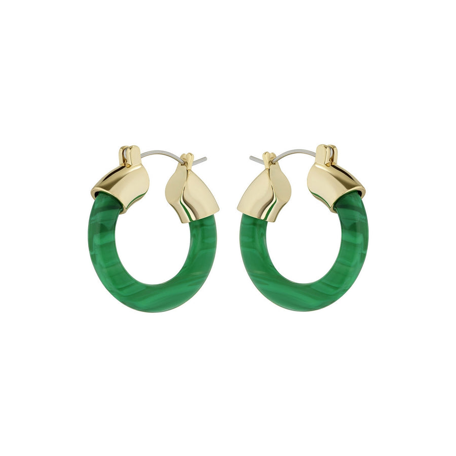 ted baker marblla: hoop earrings gold tone, green