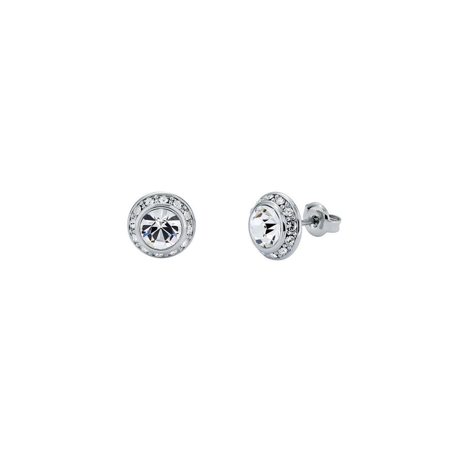 ted baker soletia: solitaire sparkle crystal stud earrings silver tone, clear crystal