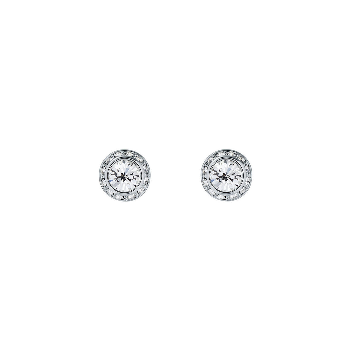 ted baker soletia: solitaire sparkle crystal stud earrings silver tone, clear crystal