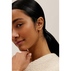 ted baker crisete: logo hoop earrings (10mm) gold tone