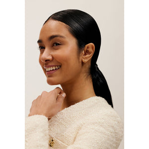 ted baker crisete: logo hoop earrings (10mm) gold tone