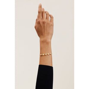 ted baker pelra: pebble stone adjustable bracelet gold tone, pink