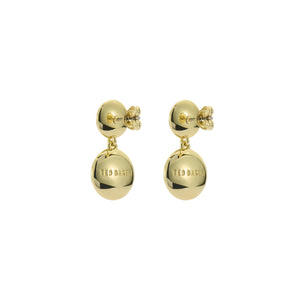 ted baker sollia: solitaire sparkle crystal drop earrings gold tone, clear crystal