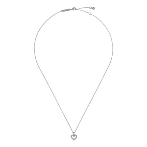 ted baker amore: crystal halo heart pendant necklace, silver tone, clear crystal