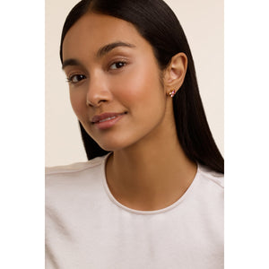 ted baker joyaa: jewel cluster stud earrings, gold tone, pink, clear crystal