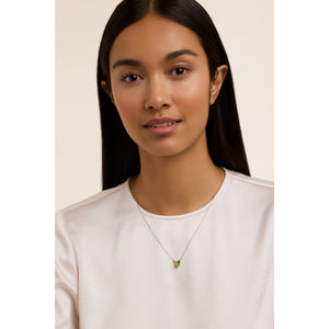 ted baker joyelle: jewel cluster pendant necklace gold tone, green multi crystal