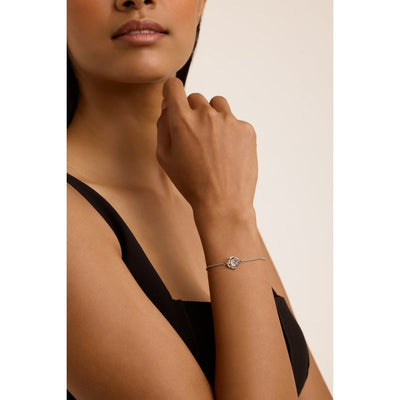 ted baker florina: crystal flower adjustable bracelet silver