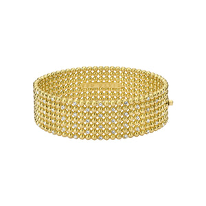 ted baker bobbi: crystal bobble wide gold tone bangle bracelet