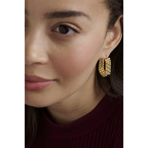 ted baker bollie: crystal bobble gold tone hoop earrings