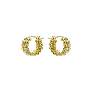 ted baker bonny: crystal bobble small gold tone hoop earrings