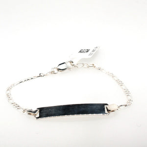 silver identity bracelet  adjustable 15 - 16 cm�