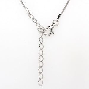 silver pearl sunflower pendant 8.5mm on 45cm chain  a