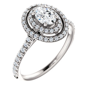 Moores Custom Made Double Halo Diamond Ring
