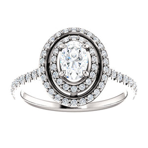 Moores Custom Made Double Halo Diamond Ring